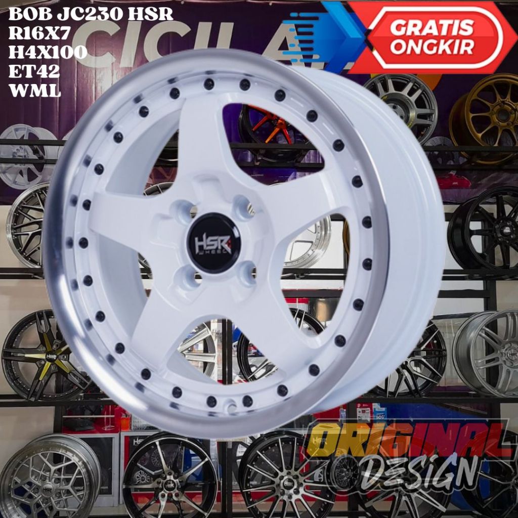 Velg Mobil AGYA , SIGRA , CALYA , AYLA , HSR BOB Ring 16 R16 White / Putih