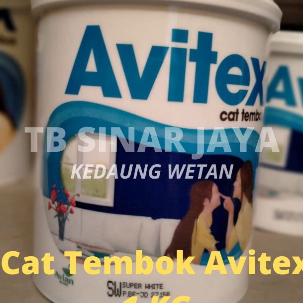 New Cat Tembok AVITEX 1KG / CAT AVITEX KILOAN 1 KG PUTIH / AVITEX 1KG SW.