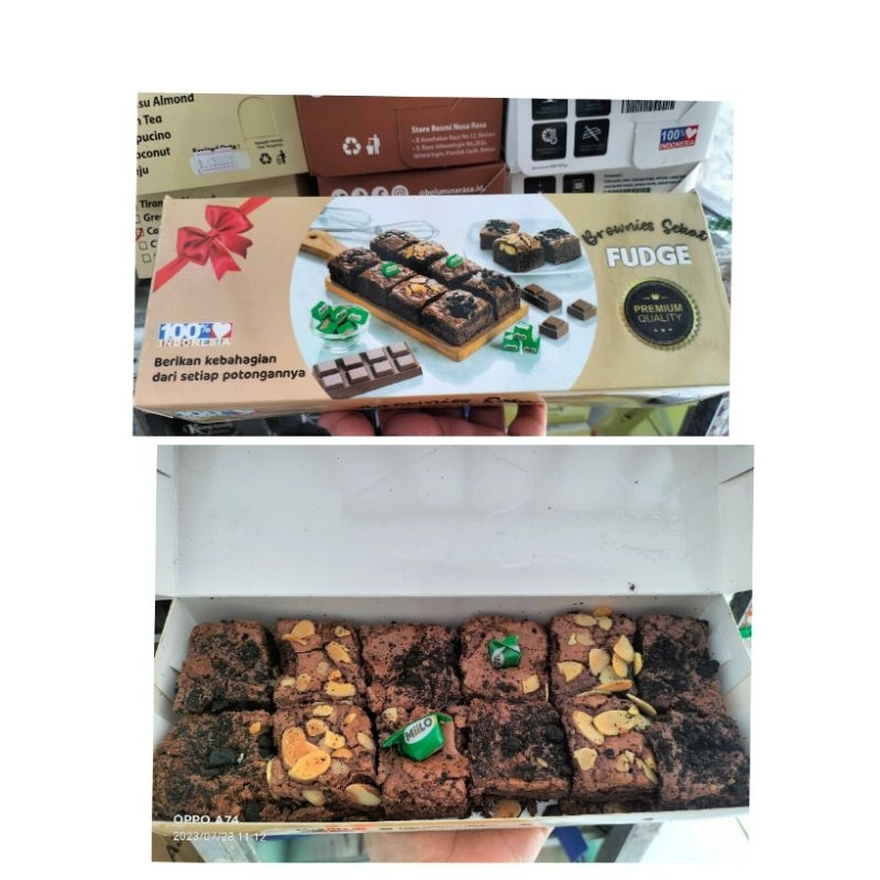 

brownies panggang fudge sekat isi 12