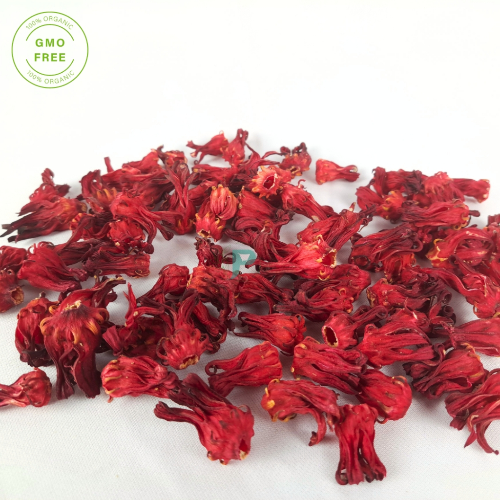 

Teh Bunga Rosella Merah Kering Natural 100% / Roselle Tea Hibiscus Flower