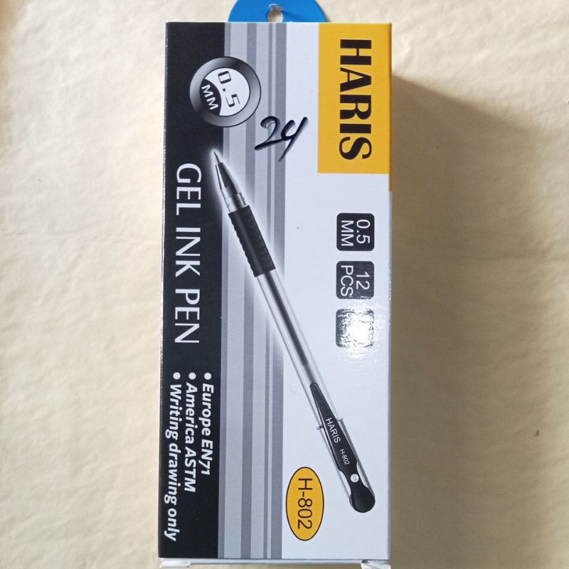 

BOLPOINT GEL/BOLPOINT GEL WARNA HITAM UKURAN 0,5 MM ISI 12PCS