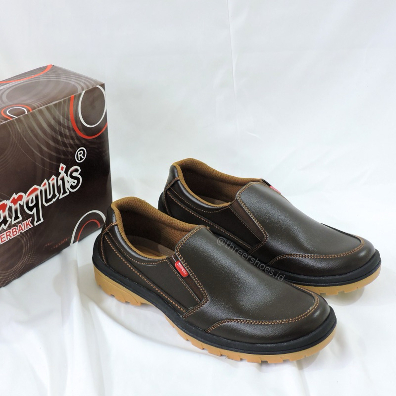 Sepatu Pria Slip On MARQUIS LSA-01 Coklat Original 100%