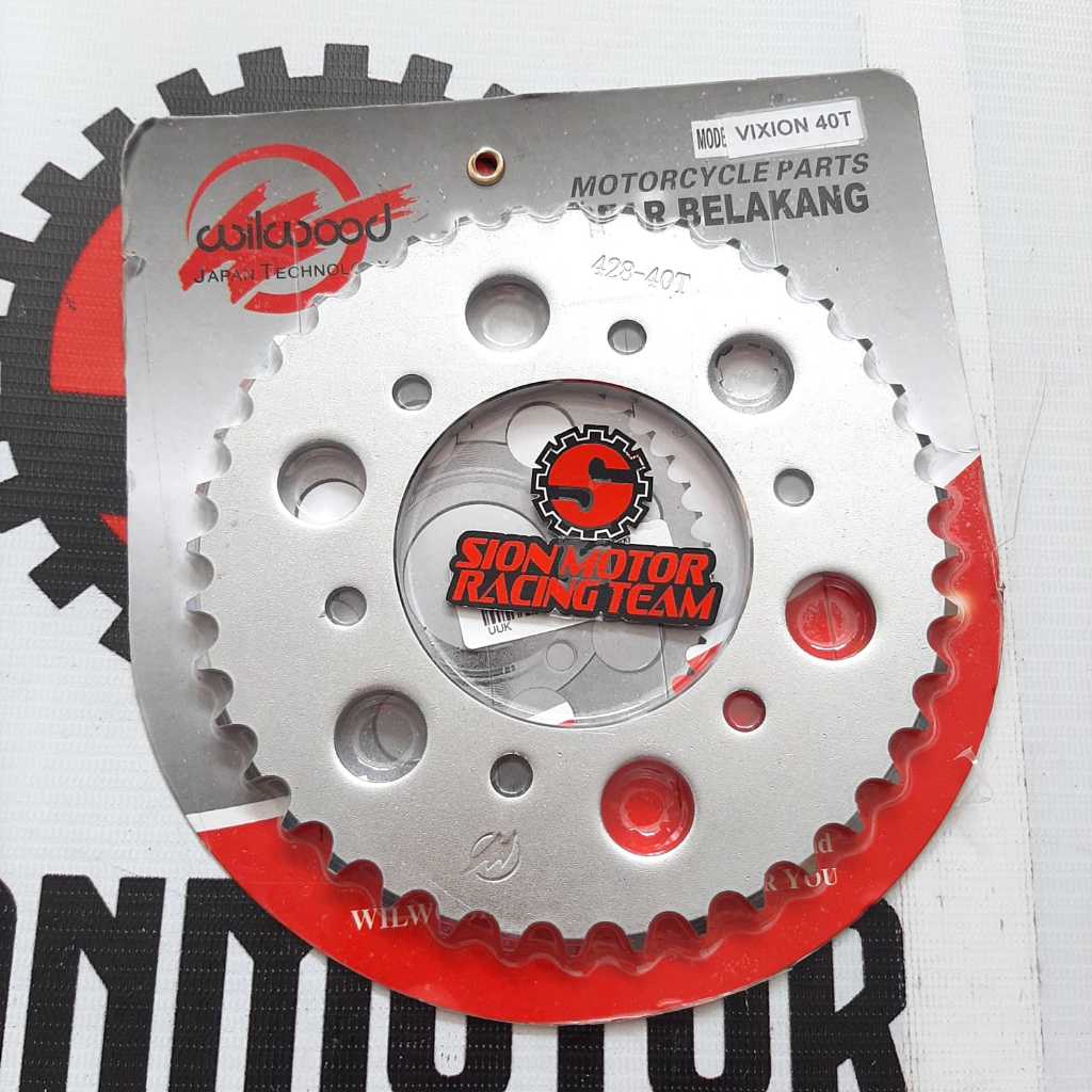 428-40T Gear Gir Belakang Yamaha Vixion / NVL / NVA / Byson / R15 / Scorpio / Xabre  Wilwood Krom