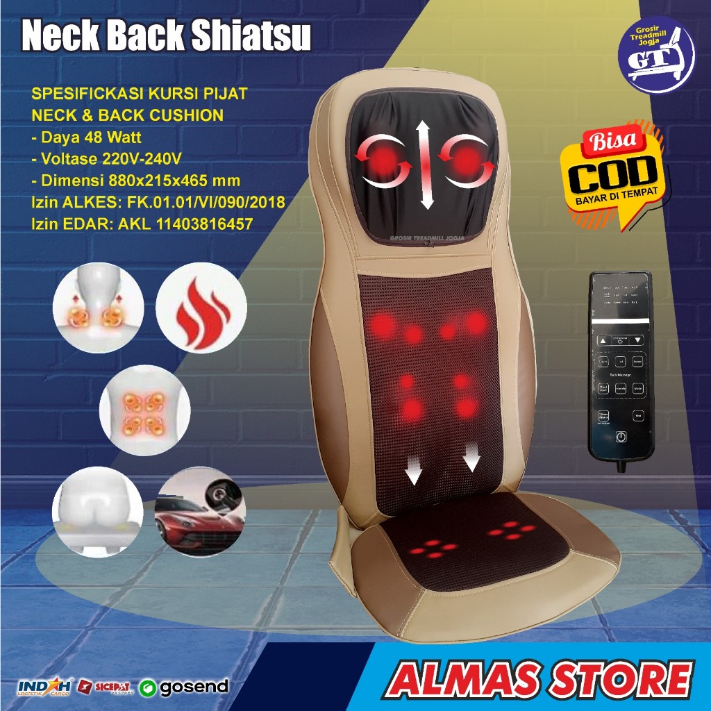 Kursi Pijat Pijit Pijet Elektrik Listrik Punggung Mobil Alat Massage Electric Infrared Sofa Refleksi