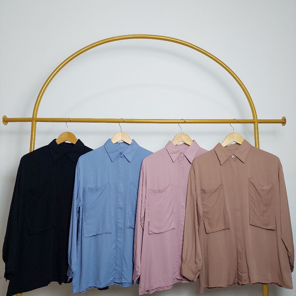 Kemeja Rayon Basic Wanita