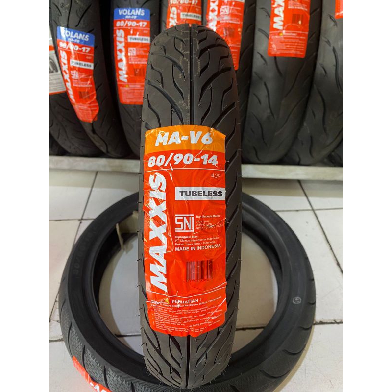 Ban Luar Beat Vario Depan, 80/90-14 Maxxis Tubles MAV6 Mio belakang
