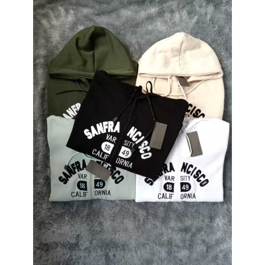 Jaket Hoodie WHO.A.U Sanfrancisco Zipper Kuning Kunyit Premium Unisex / Hoodie WHO A.U Original Pull