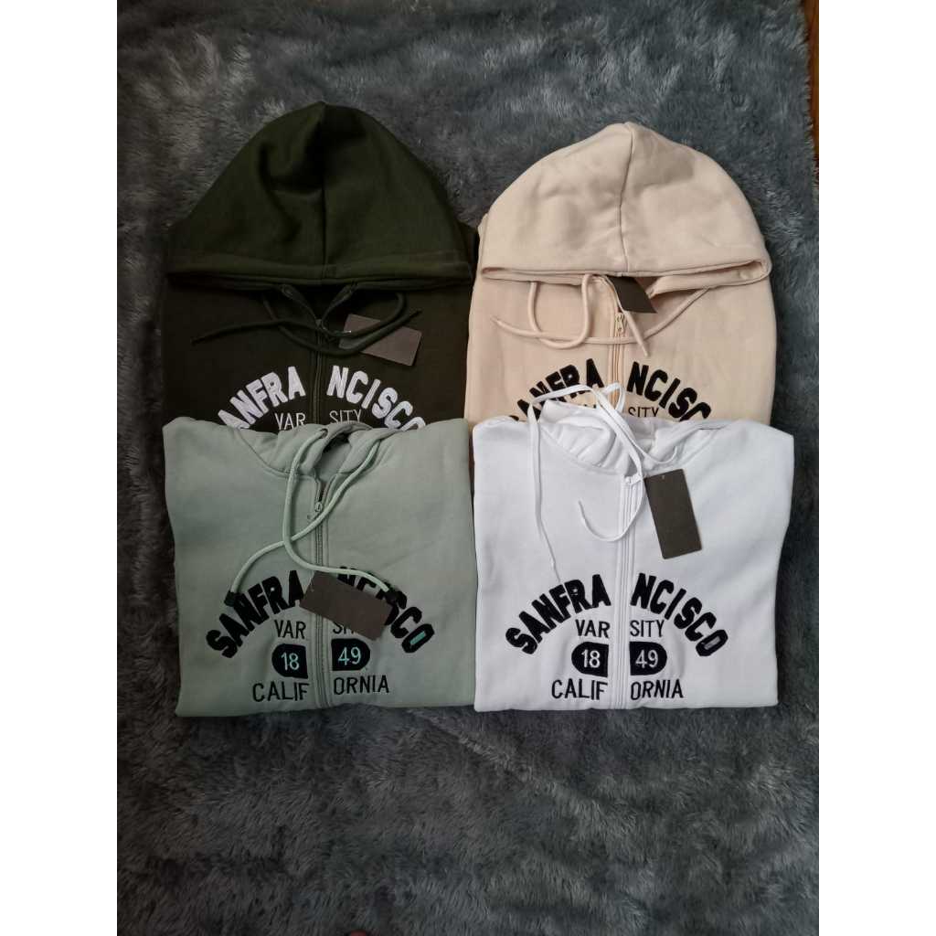 Jaket Hoodie WHO.A.U Sanfrancisco Zipper Abu Premium Unisex / Hoodie WHO A.U Original Pull Bordir