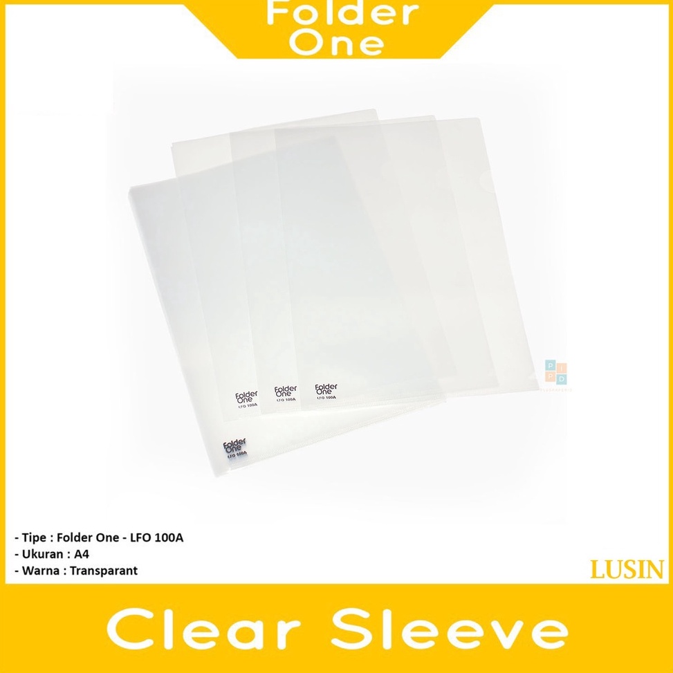 

8.8 Brands Festival Folder One - Map L Bening Transparent A4 Warna - Lusin