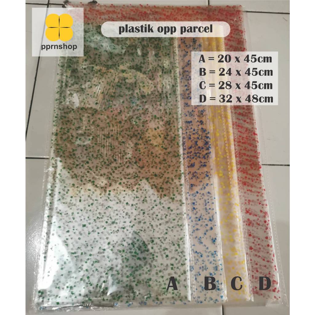 PLASTIK OPP PARCEL MOTIF BINTIK /PLASTIK SNACK ULTAH/PLASTIK OPP SOUVENIR