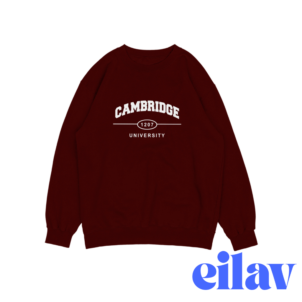 EILAV - Sweater CAMBRIDGE Sweter Wanita University Series SIze M L XL XXL