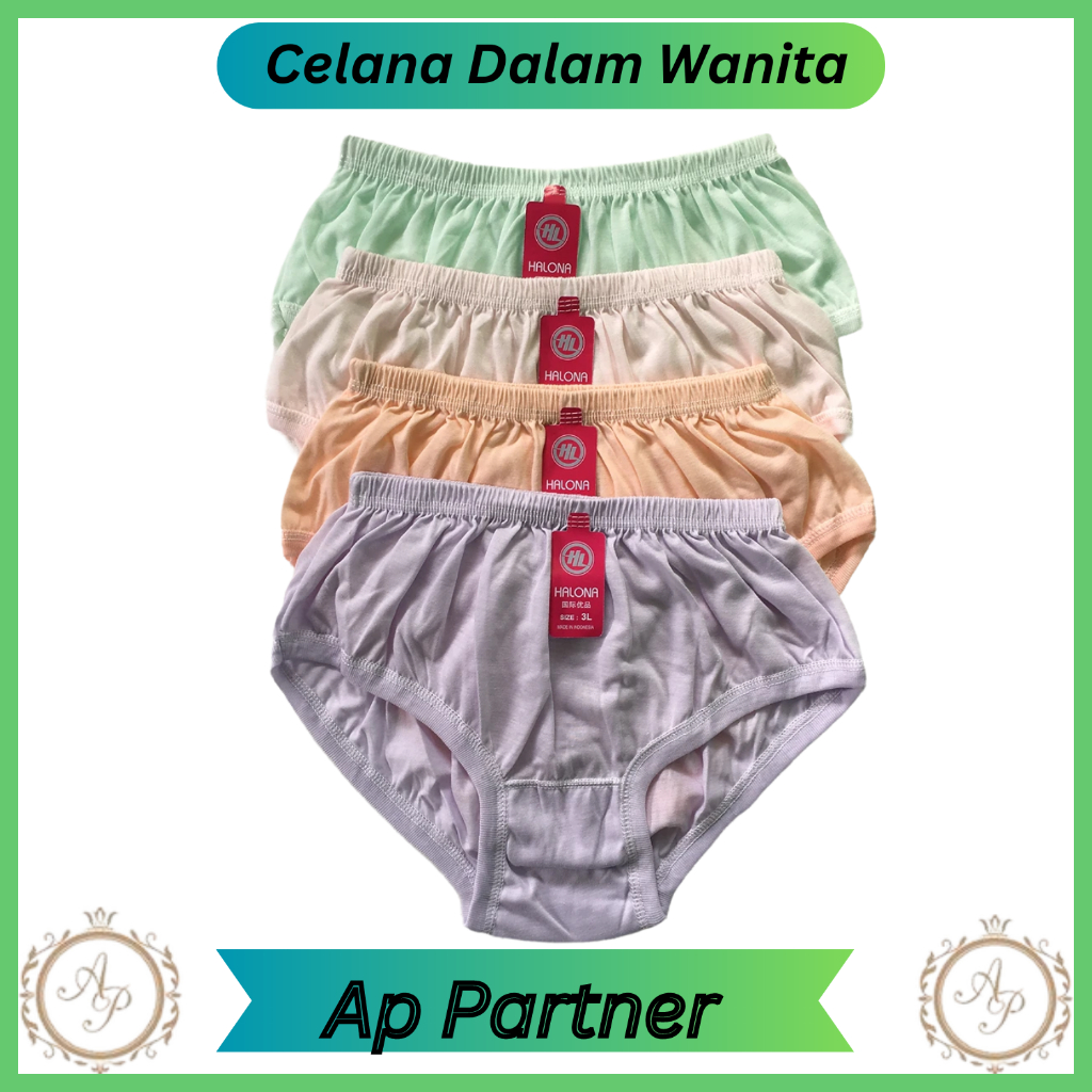 3 Pcs CD Celana Dalam YAYAN Wanita Dewasa Warna Muda | Pakaian Dalam Perempuan Jumbo Polos