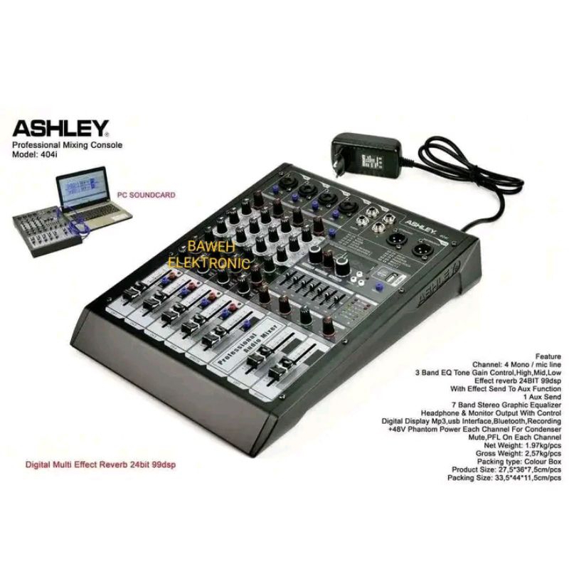 MIXER AUDIO ASHLEY 404i