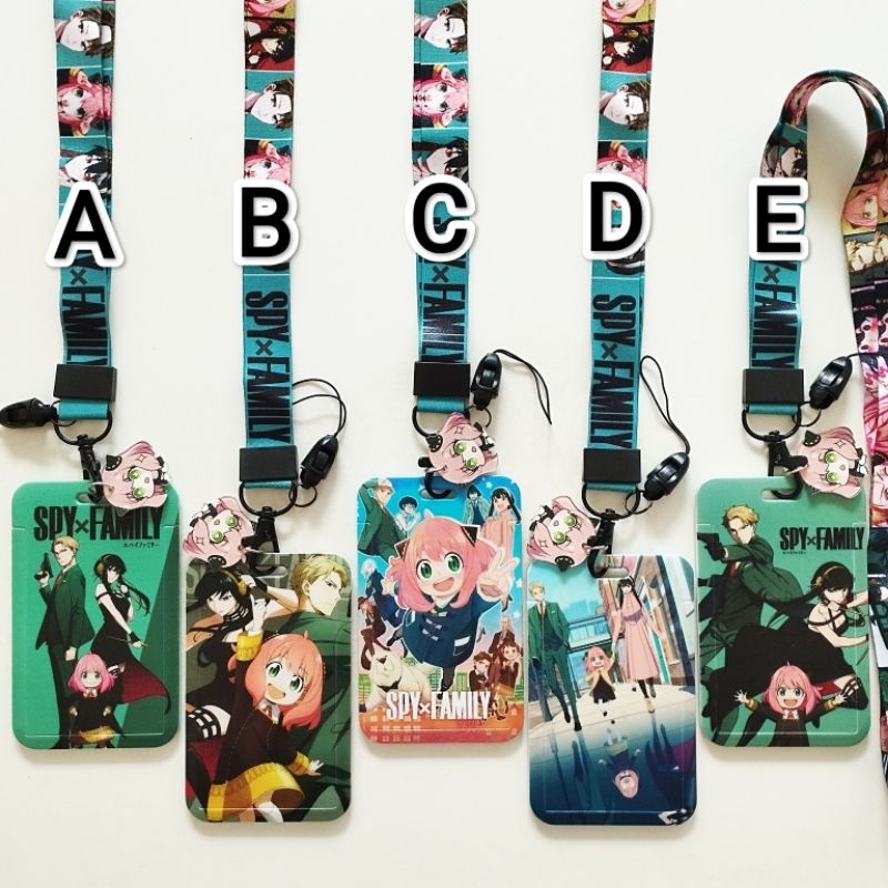 

Spy x Family Anime ID Card Holder Lanyard 1 Loid Yor Anya Forger Name Tag Gantungan Kalung Wadah Kartu Nama