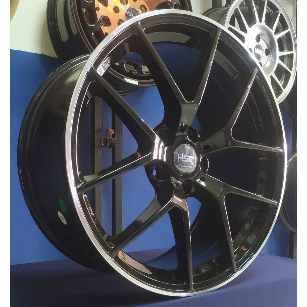 VELG MOBIL MERCY E280 R19 PCD 5X112 LEBAR 8 DEPAN 9 BELAKANG ET 45 BLACK POLISH