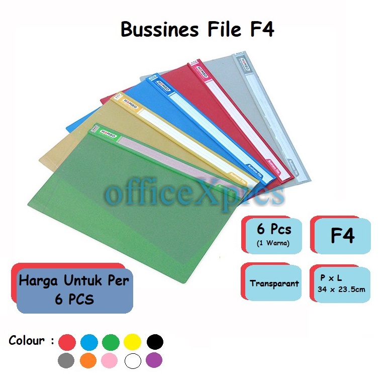 

5.5 Brand Map Dokumen / Map Plastik Business File / Map Business File H818 Hombo (6Pcs)