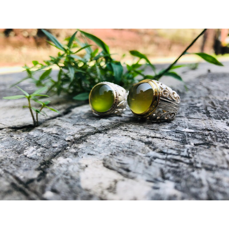 Cincin Idocrase Giok Aceh Green Neon Good Quality