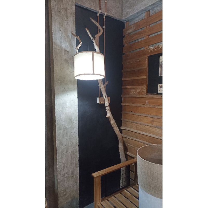 LAMPU HIAS MINIMALIS BAHAN KAYU JATI FURNITURE ASLI JEPARA BISA CUSTOM KAP