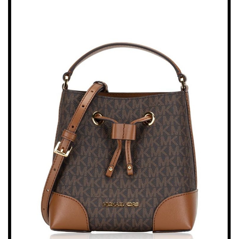 Michael Kors MK Mercer Small Drawstring Bucket Bag
