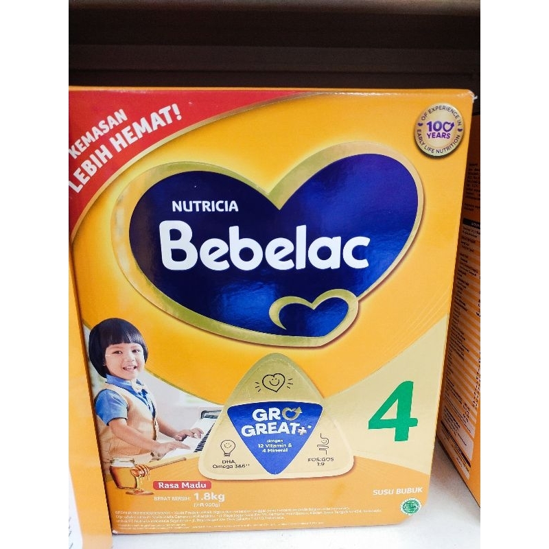1800gr Nutricia Bebelac 4 Susu Formula Balita 3 Tahun ke atas