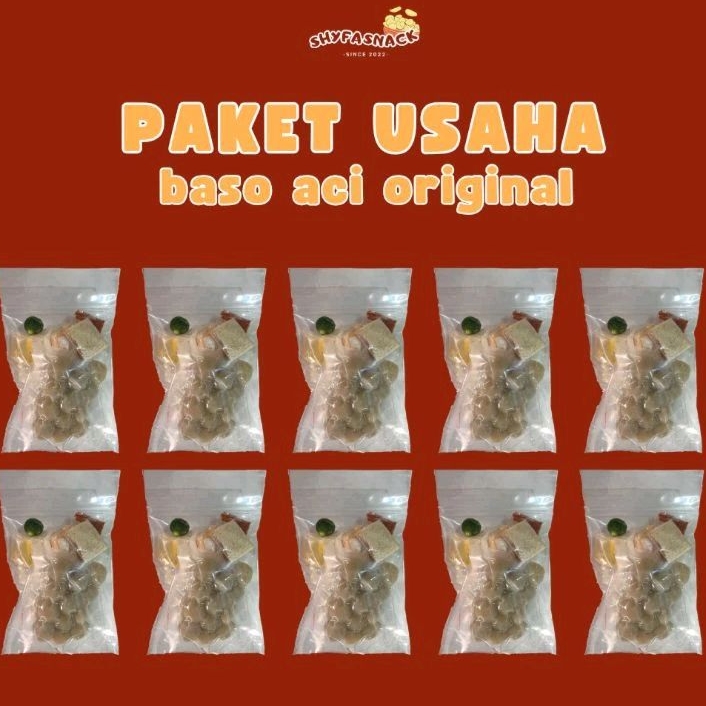 

BASO ACI ORIGINAL PAKET USAHA (Isi 10 pack baso aci)