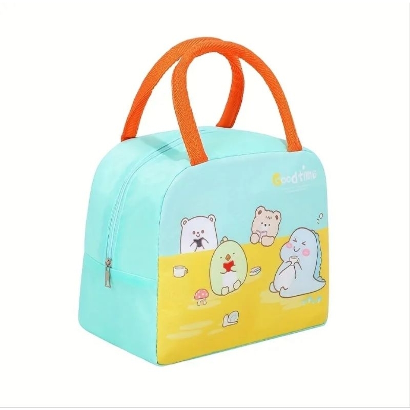 Tas Bekal Lunch Cooler Bag Box Makanan Alumunium Kotak Makan Anak bermotif 018