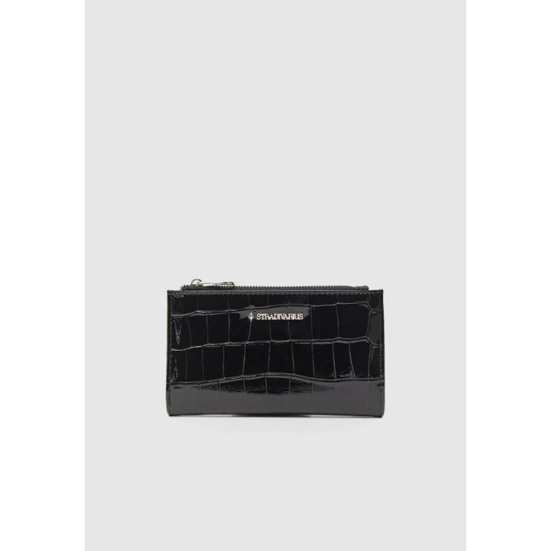 Dompet Basic Mock Croc Wallet Card Holder Stradivarius ORIGINAL