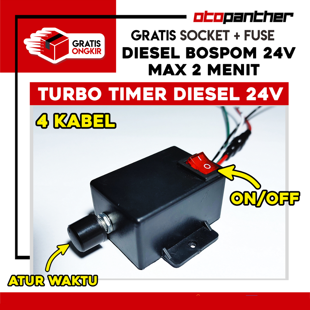 Turbo Timer Diesel 24V Truk dan Diesel Konvensional Bospom
