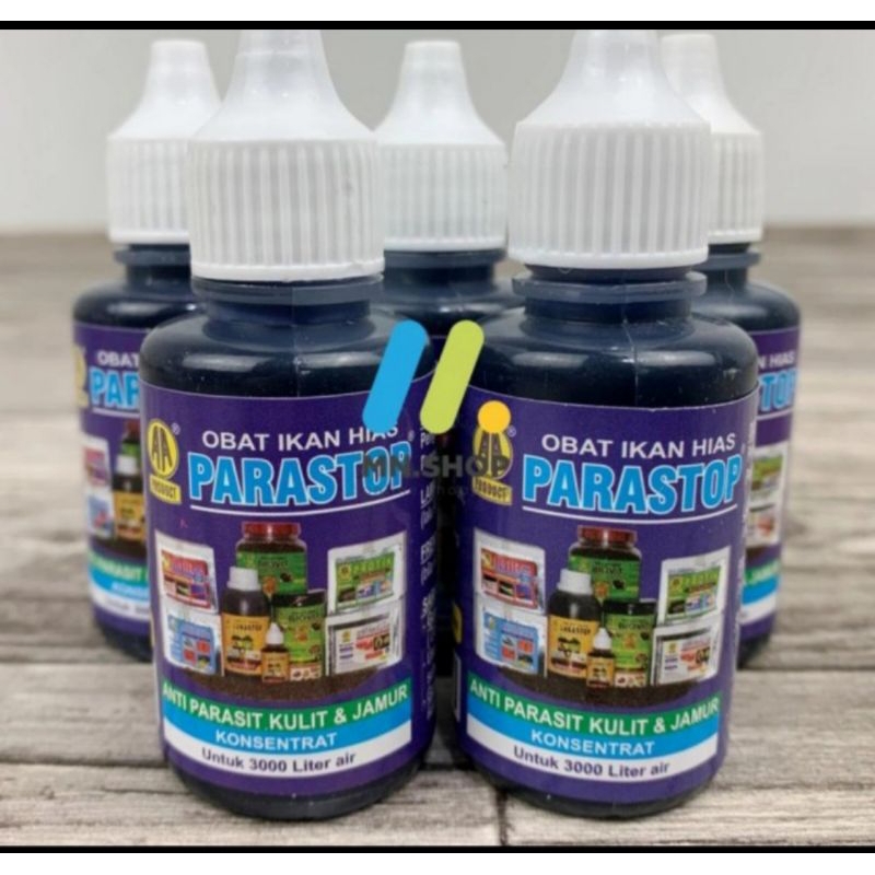 Obat ikan hias Parastop anti parasit kulit dan jamur
