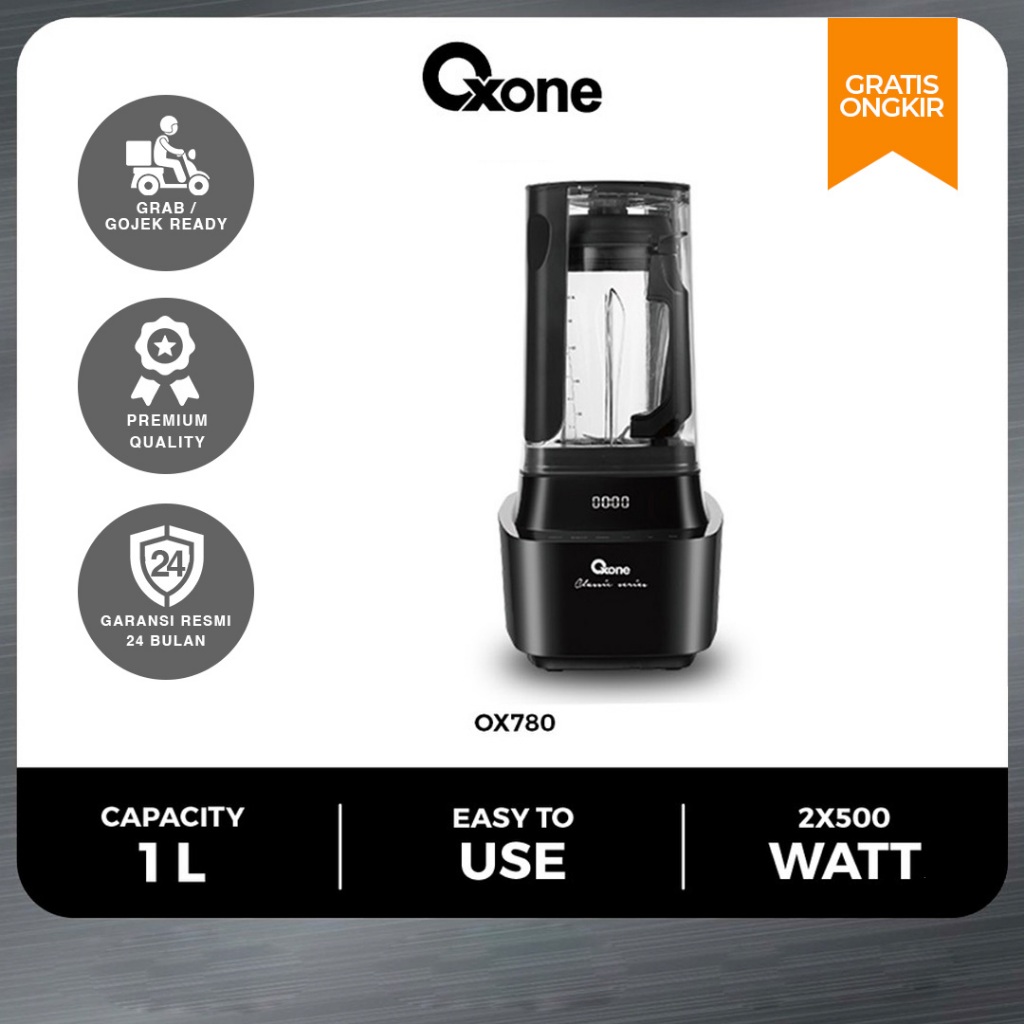 OXONE OX780 Vacuum Blender  BPA Free 1 Liter Original Garansi Resmi 2 Tahun