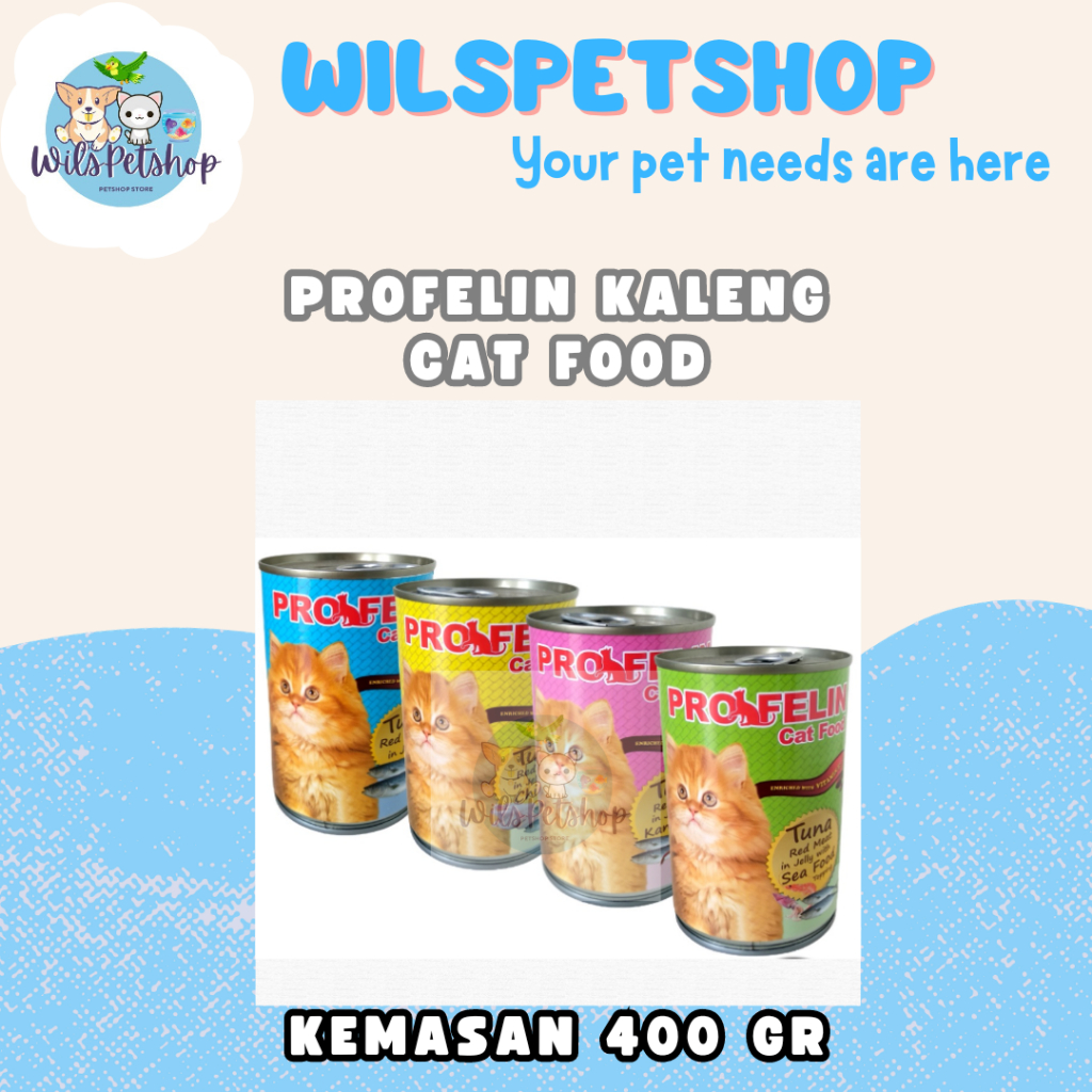 Makanan Kucing - Profelin kaleng 400gr ( 1 dus isi 24 pcs )/[Instan/Reguler]