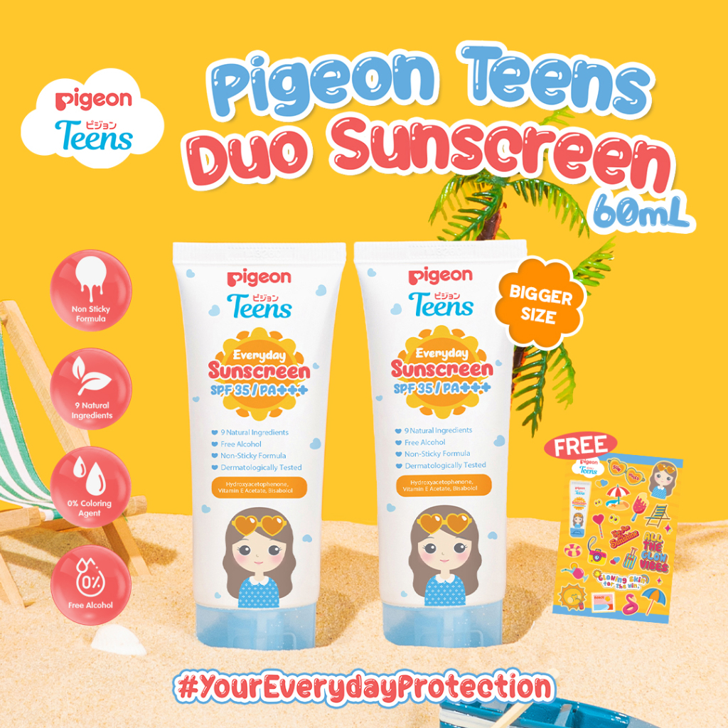 (TWIN PACK) PIGEON TEENS DUO SUNSCREEN 60ML
