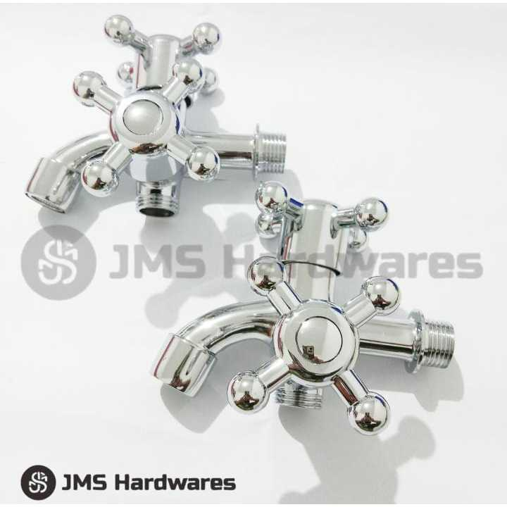 Kran tembok taman cabang YSK/kran air tembok kamar mandi/kran double cabang