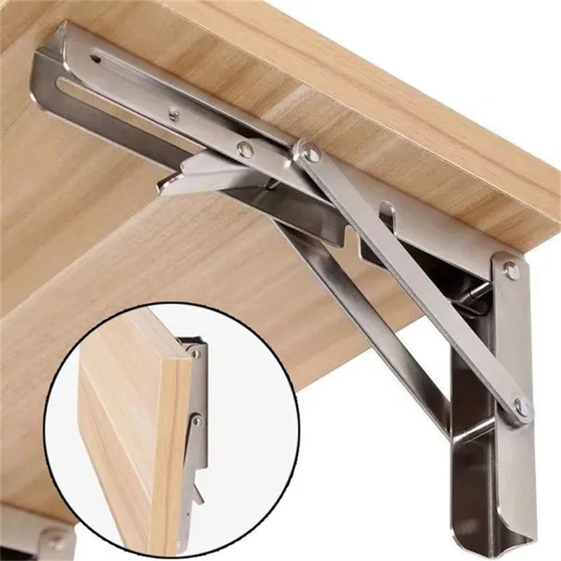 Rak Dinding Lipat Bracket Siku Penyangga Stainless Steel 2 Pcs Besi Kokoh Kuat Tahan Lama Minimalis