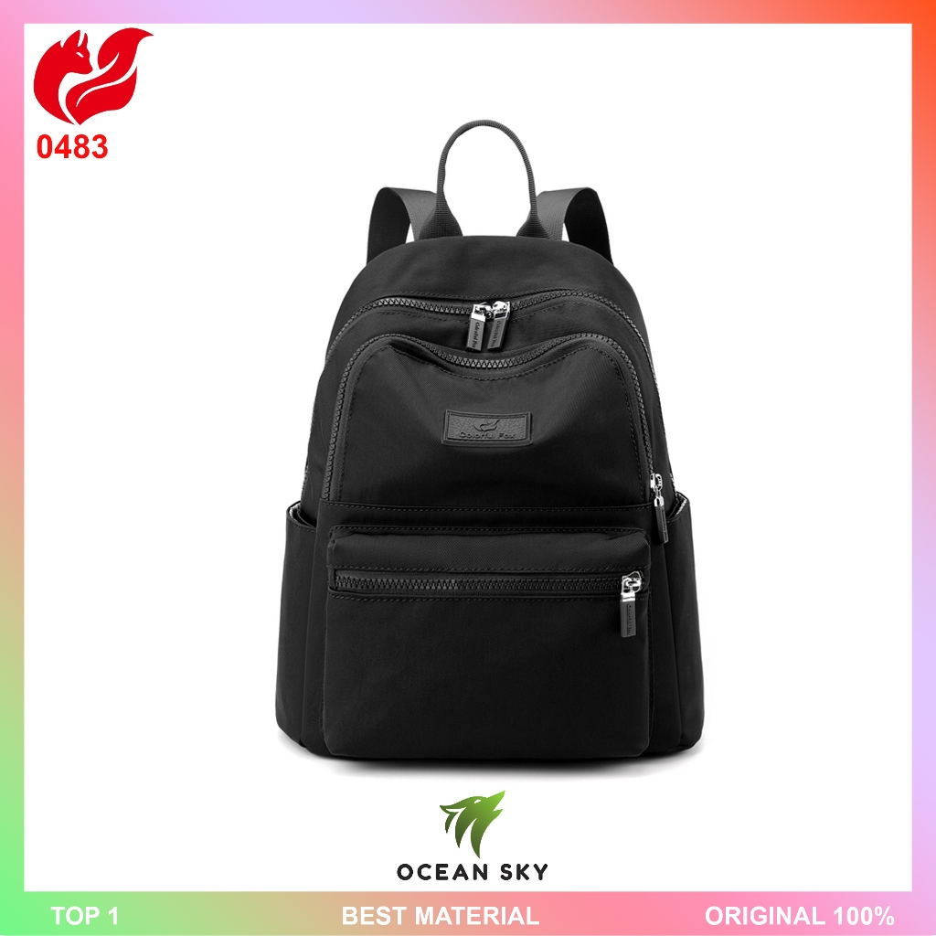 QH Colorful Fox Original/Ocean Sky - Tas ransel wanita colorful fox 0483 ransel original nilon