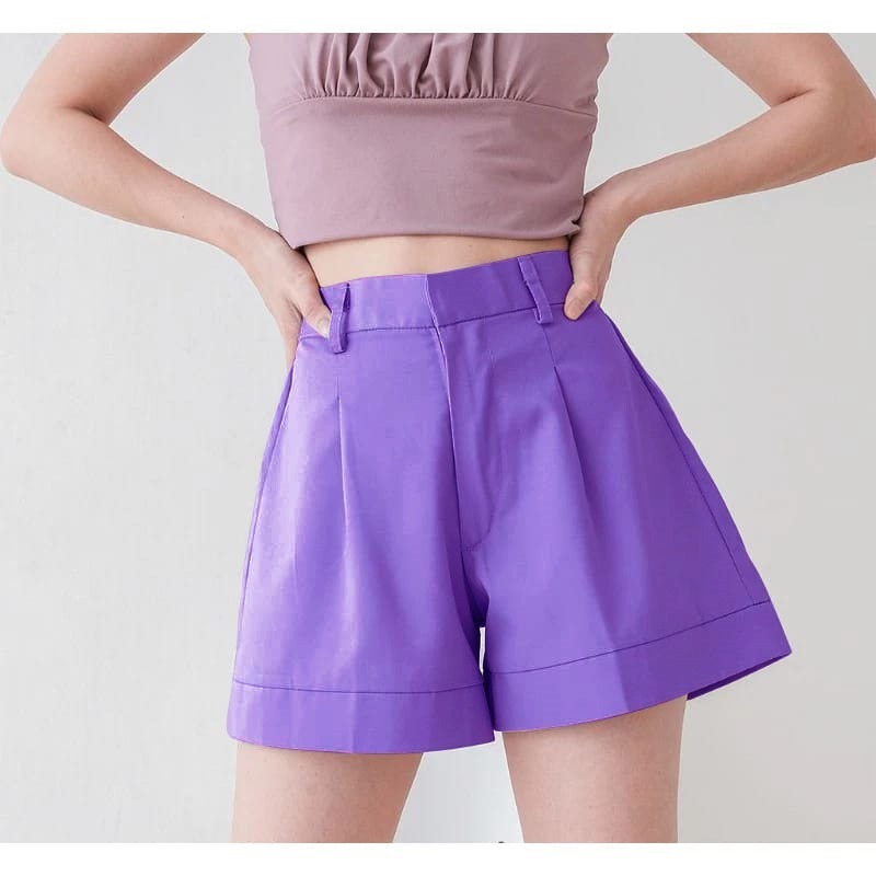 ORIGINAL Amanda Shortpant Hotpants Fuschia Short Pants Highwaist Tere / Celana Pendek Wanita Hot