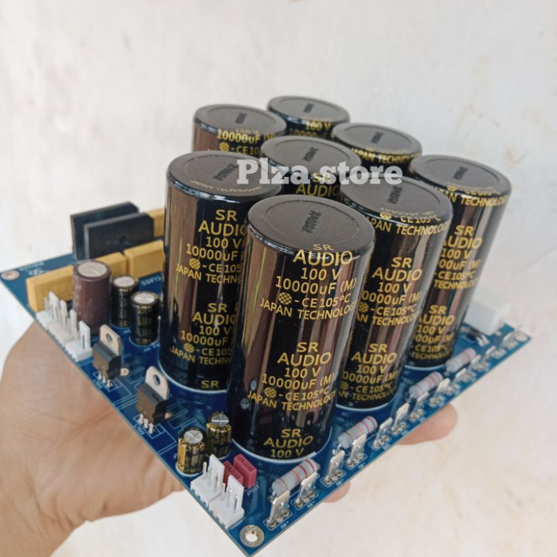 Kit Psu class H dobel CT isi 8 elko SR audio 100v 10000uF original lengkap softstart/Tegangan simetr