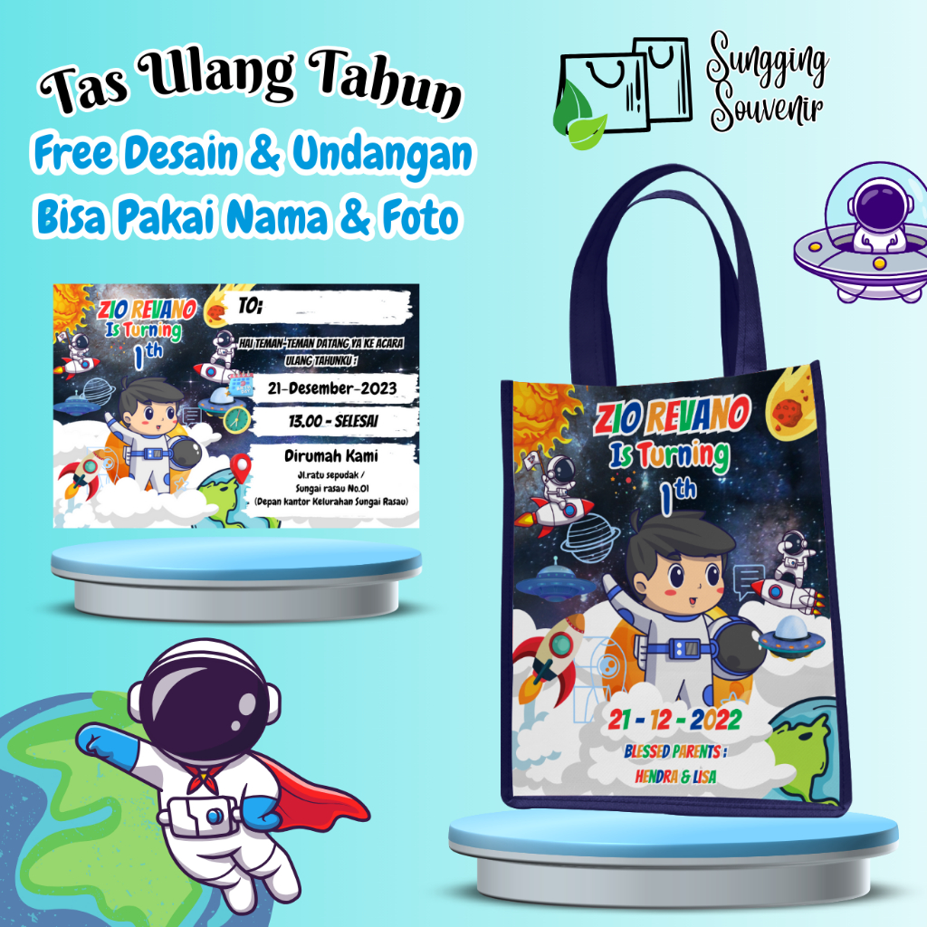 

Paket 60 Tas Snack Ulang Tahun Free Undangan Anak Bisa Custom Goodiebag Murah Muat Kfc