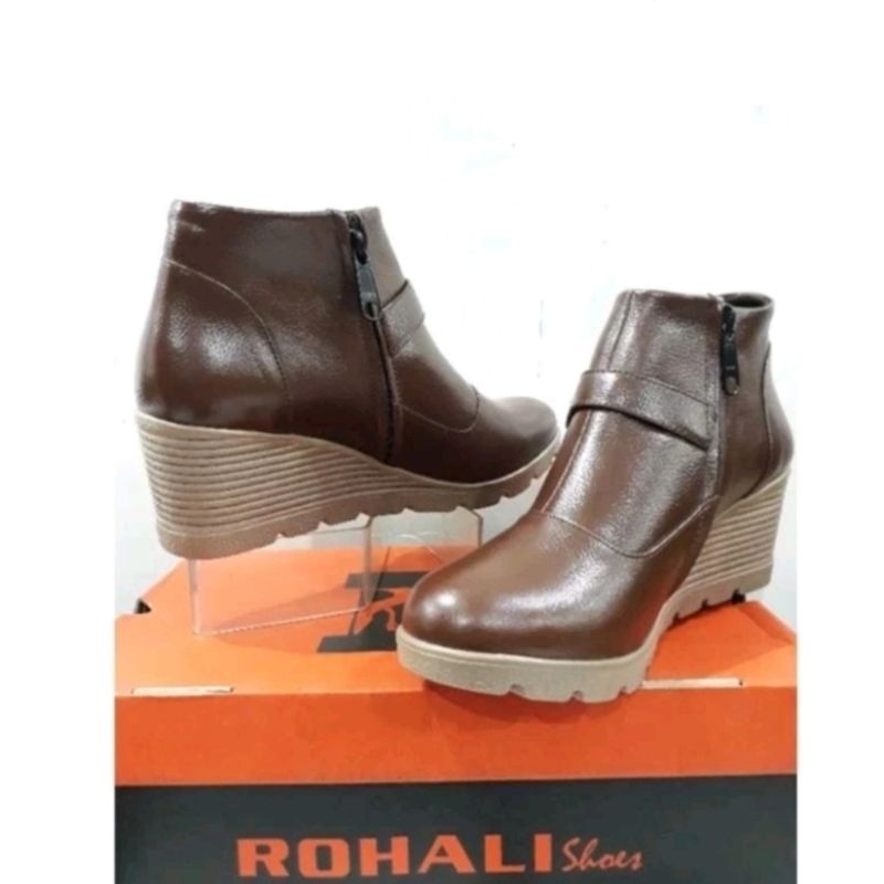 sepatu boots wanita kulit sapi asli