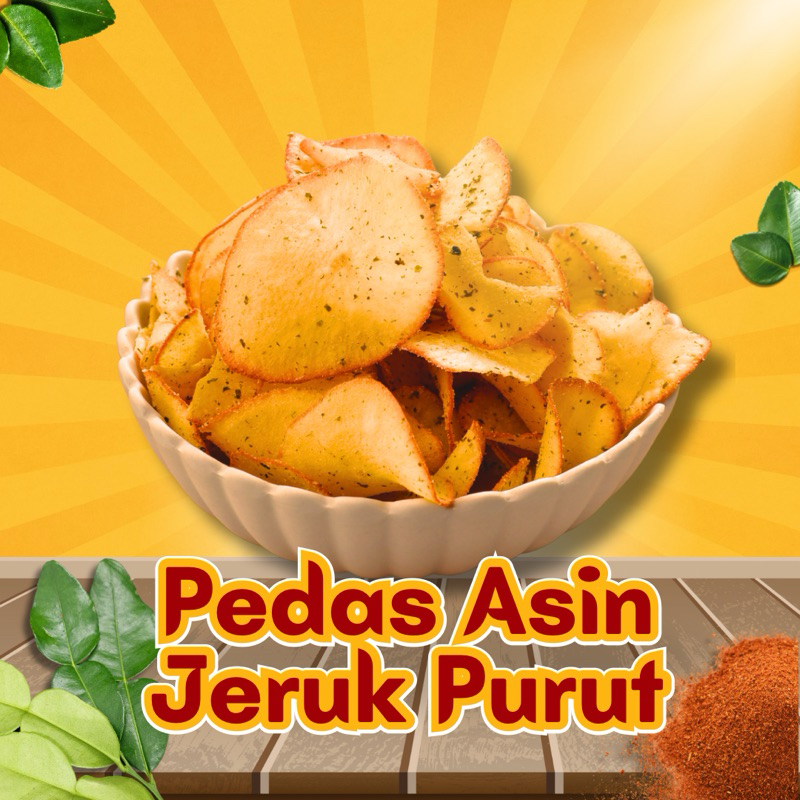 

Kripik Pedas Asin Jeruk Purut