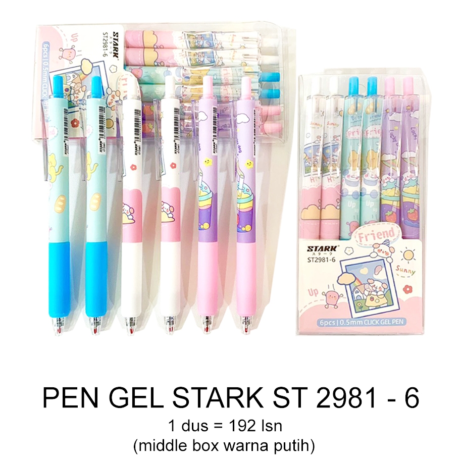 

Stark Pulpen Pen Gel Alat Tulis Kantor ST-2981 (6 pcs)