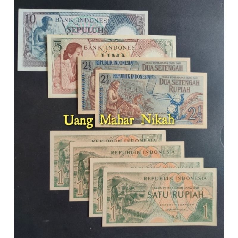 Mahar 24 Rupiah Uang Kuno Kertas Asli Indonesia