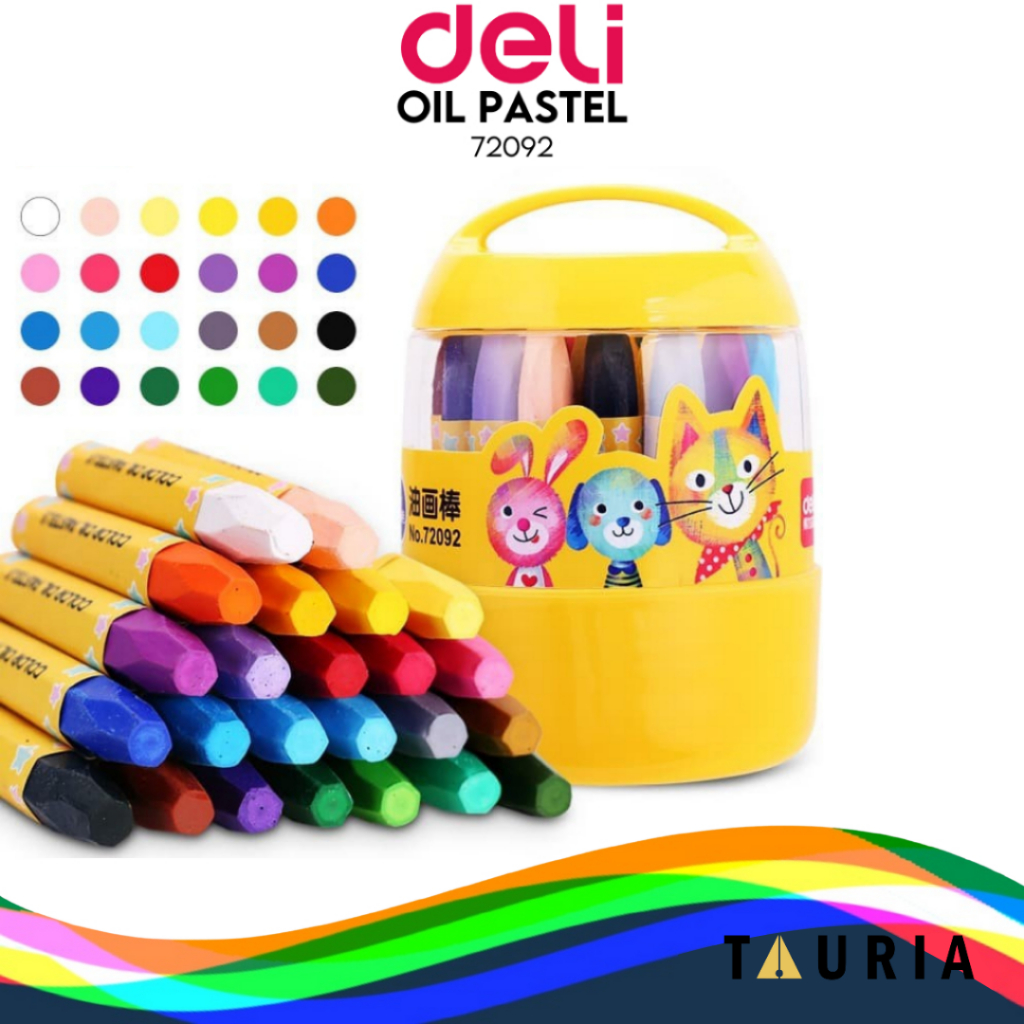 

DELI OIL PASTEL CRAYON 24 WARNA TOPLES PLASTIK 72092