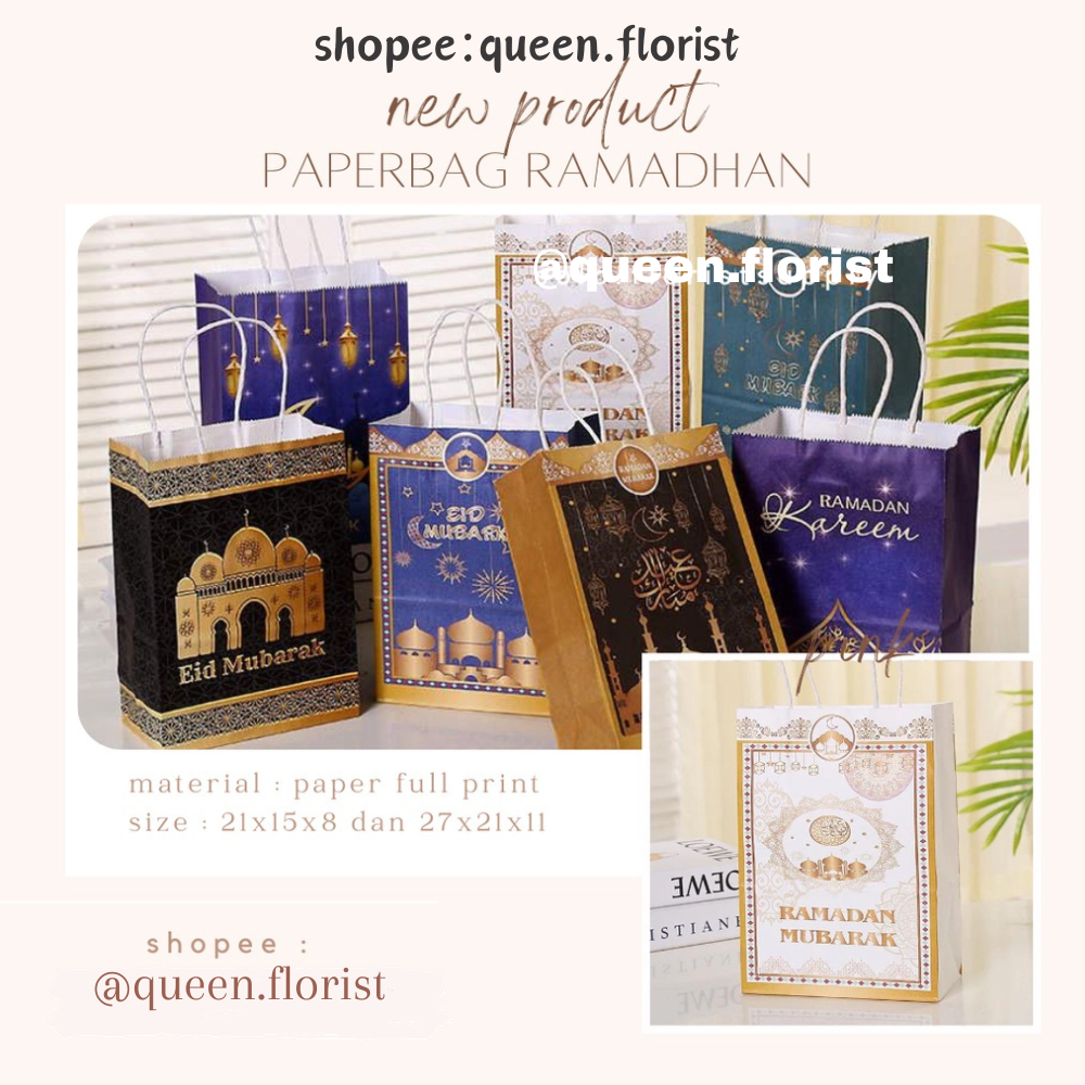 

PAPERBAG RAMADAN lebaran eid mubarak ramadhan kareem tas hampers lebaran grosir tas kertas Tas Souvenir / Goodie Bag Ramadhan - Idul Fitri - Lebaran tas toples box kemasan parcel lebaran ramadhan idul fitri Paperbag Ta'jil/ Jumat Berkah/ Kantong