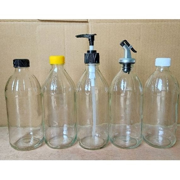 Apel 500, Botol Kaca 500ML Polos, Botol Madu 500ml, Botol Kopi, Botol Susu 500ml, Botol Sirup 500ml