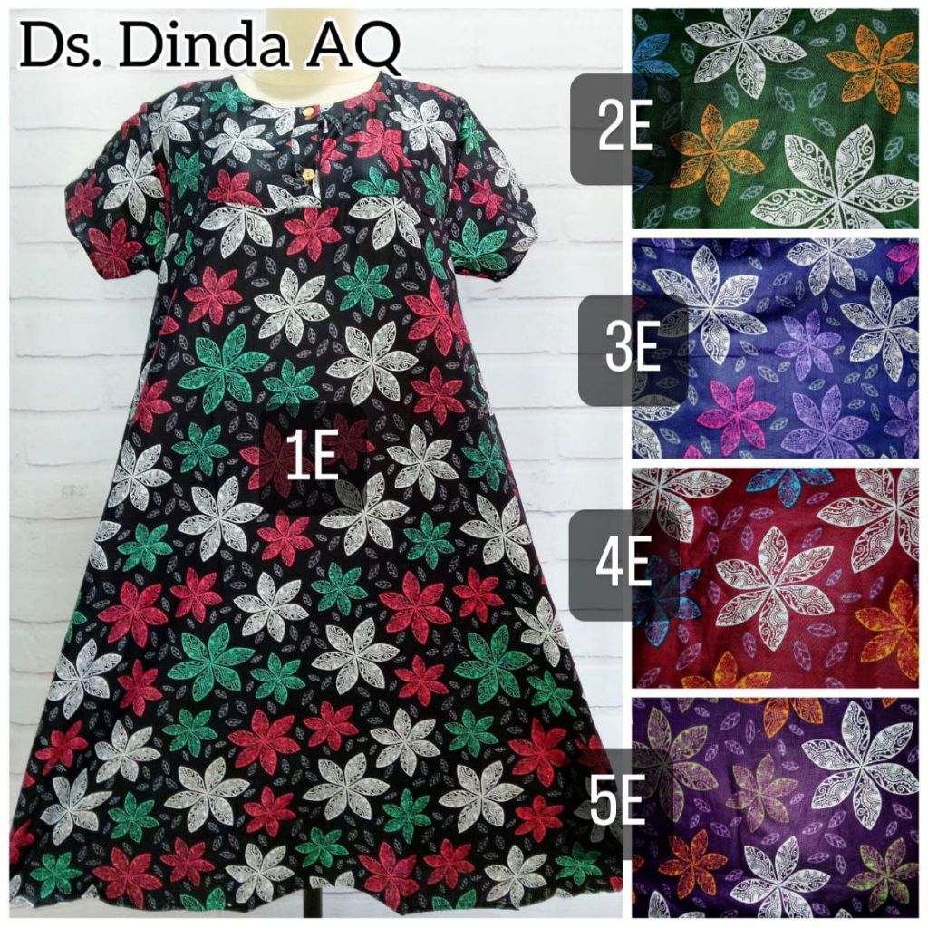 PAKET USAHA DASTER KANCING 5pcs  (Pilih Motif dan Warna) LD 110 | Daster Halus | Daster Aqilah | Baj