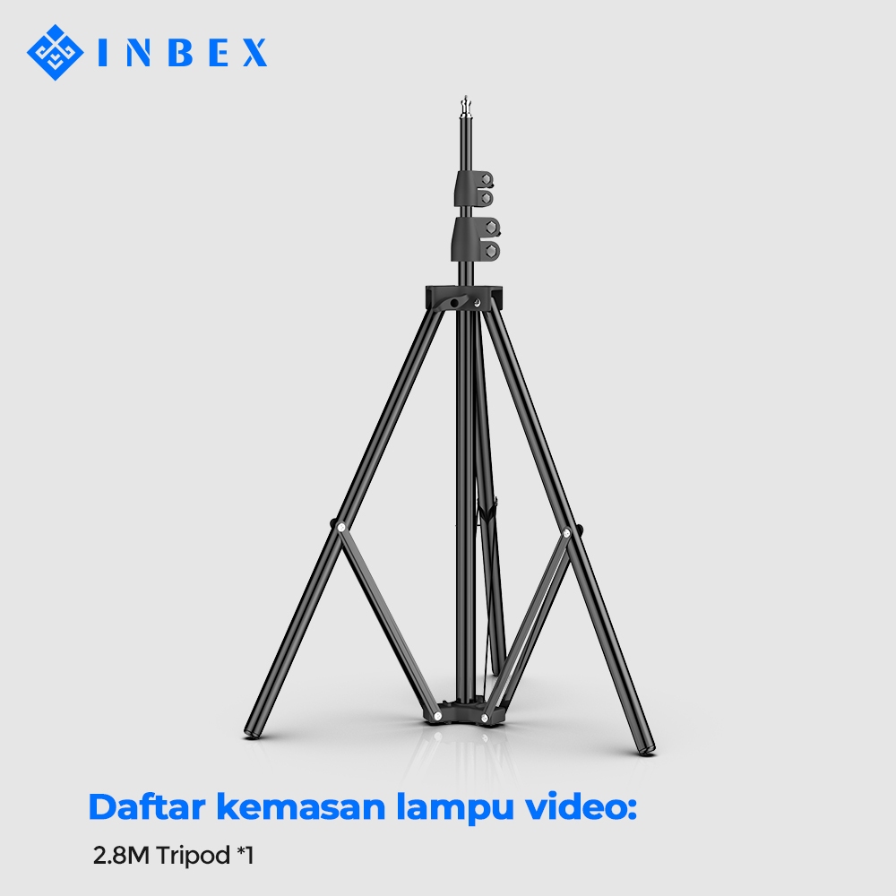 INBEX 2.8M Tripod ekstra tebal dan stabil dengan lampu pengisi Tripod