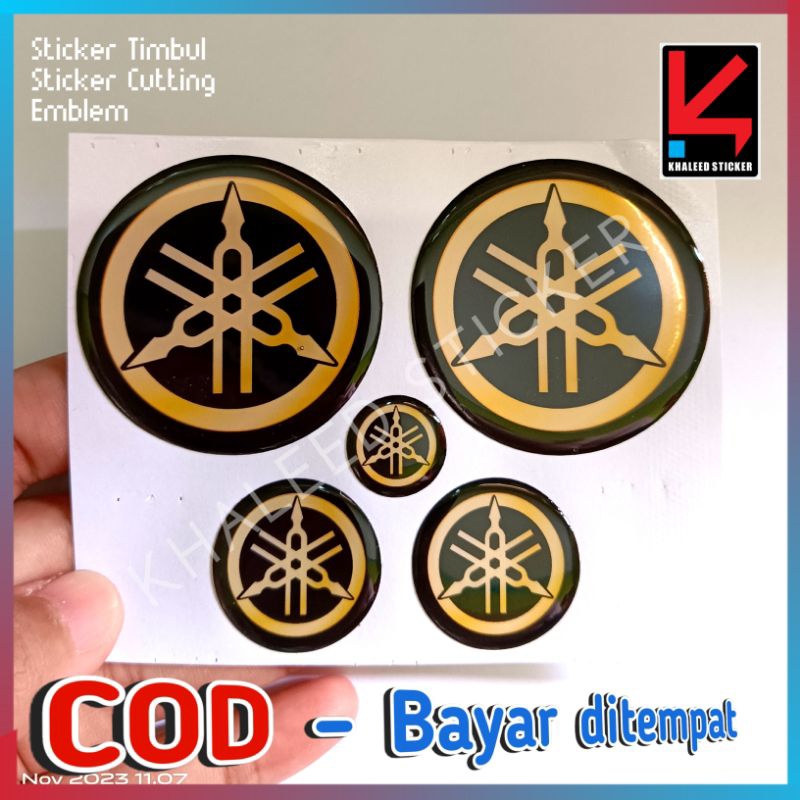 Sticker emblem Garputala Gold stiker motor timbul emblem Nmax Aerox Lexi