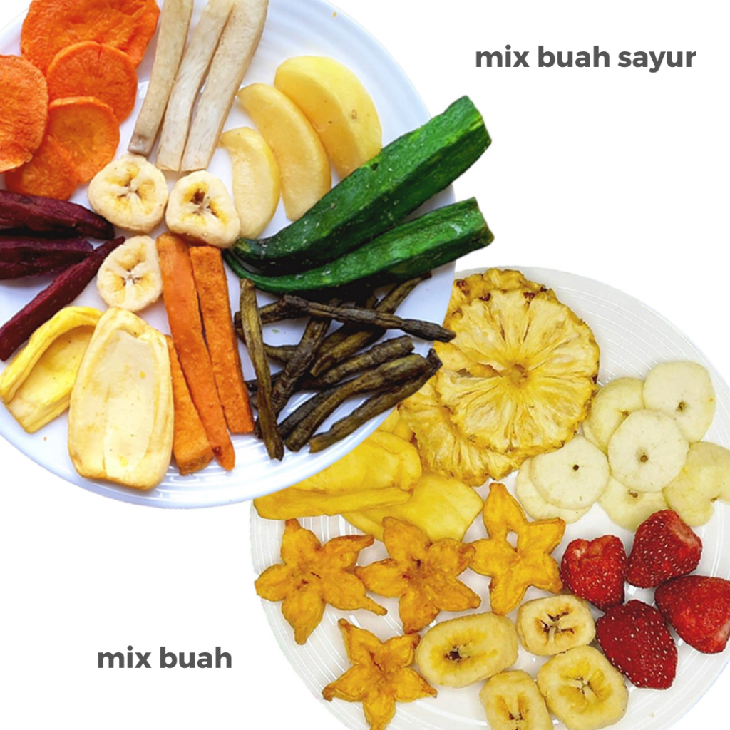 

QH 3L 750gr Keripik Sayur Buah 3 Liter Crunchgie Crunchy Veggie Keripik Sayur Mix Toples Keripik