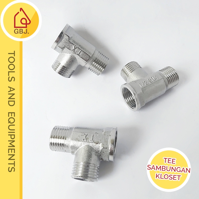 TEE SAMBUNGAN KLOSET 1/2" / TEE KONEKTOR / TEE SAMBUNG JET SHOWER